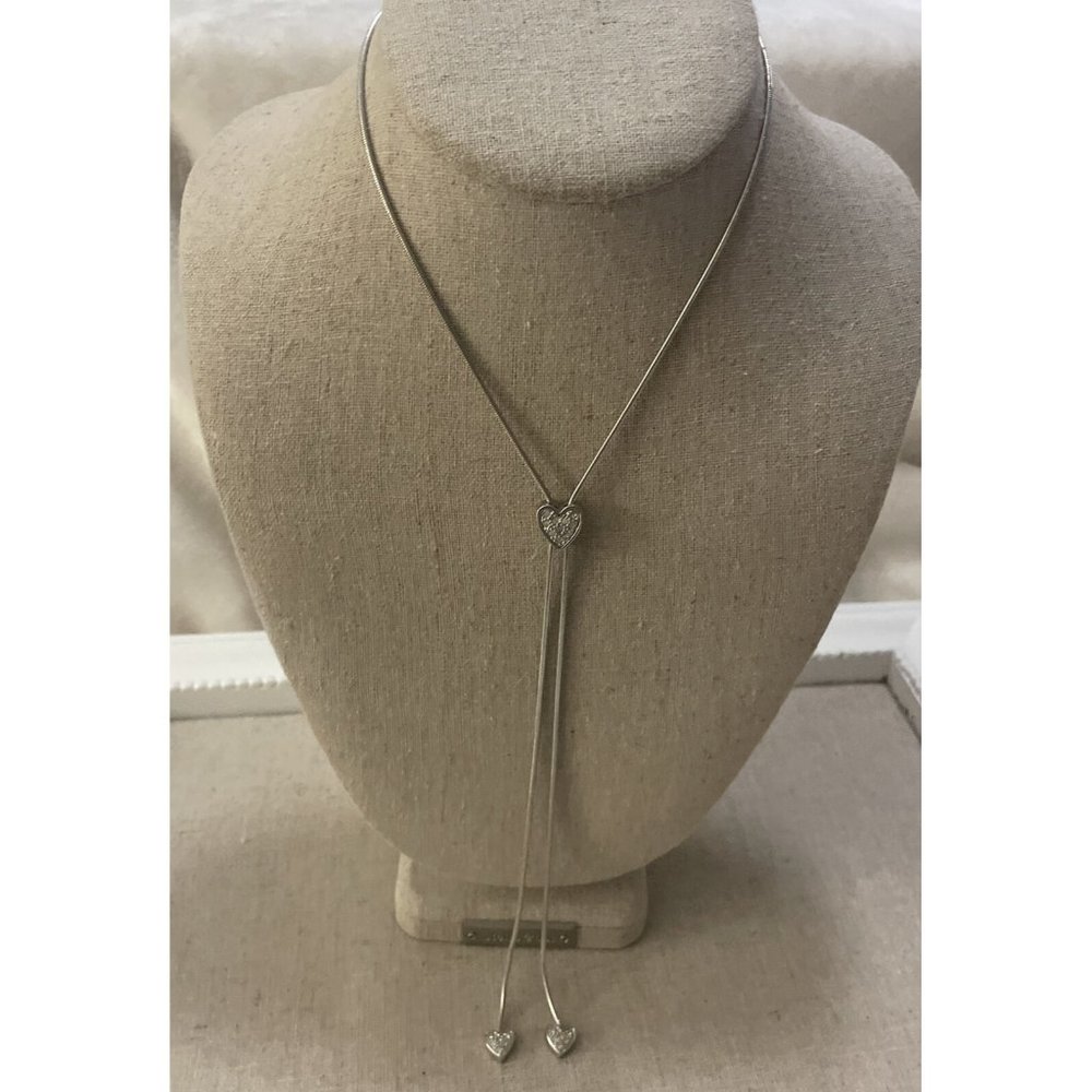 Vintage Pierre Balmain rhodium Over Silver Swarovski crystal heart bolero